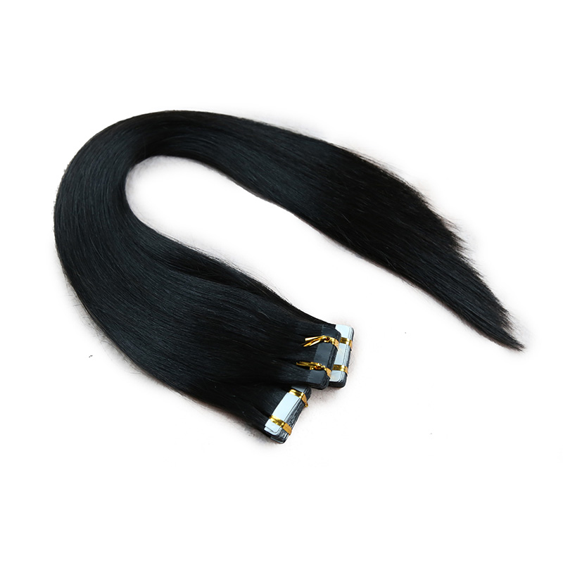 High Quality 100% Virgin Hair invisible Tape In Human Hair Extensions Natural Color